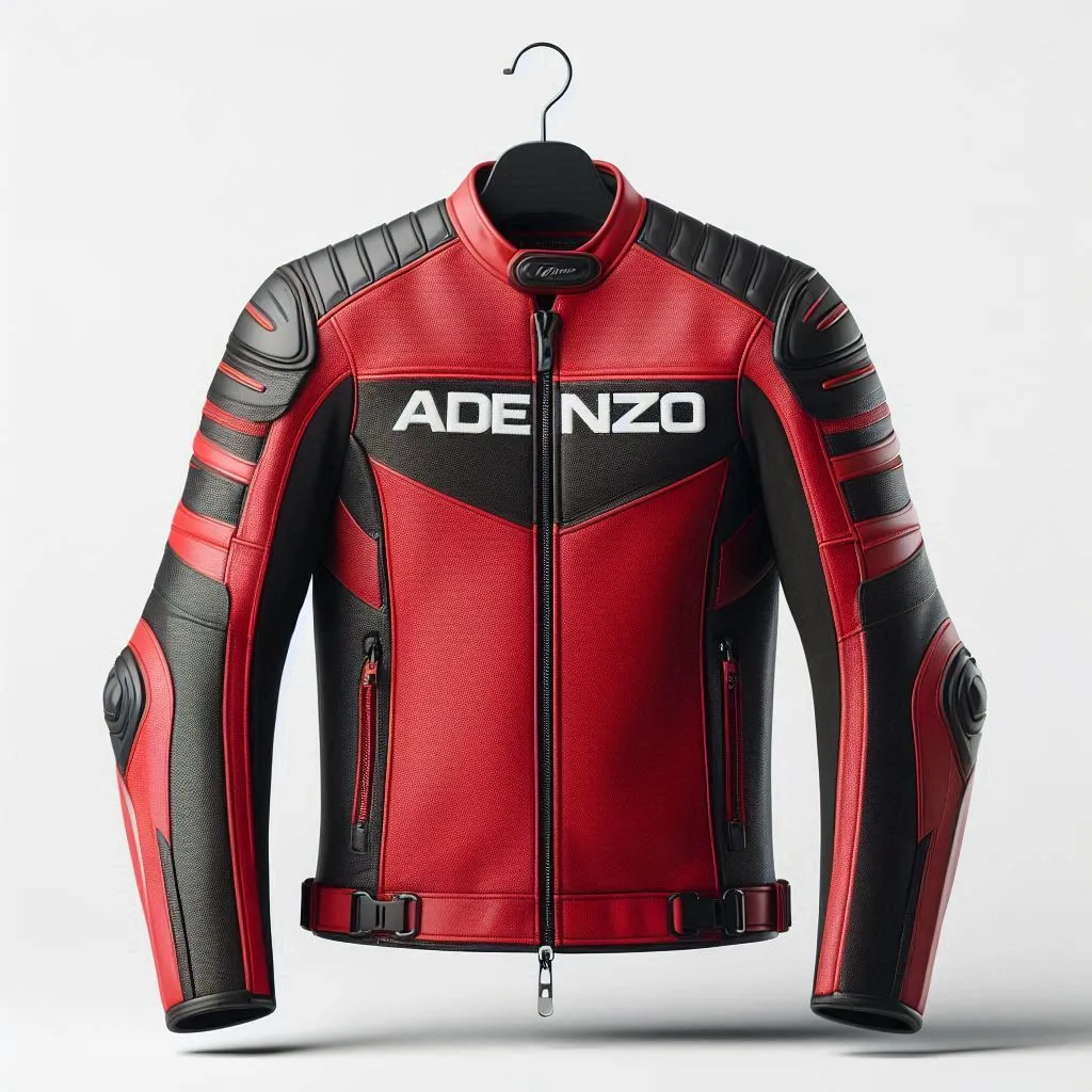 Adenzo™ TrackForce GT Armored Motorcycle Jacket – Dual-Density Padding, Airflow Panels, Track-Style Sport Fit for Men