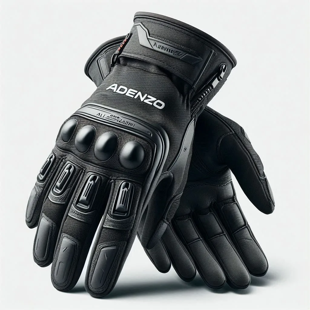 Adenzo™ AllSeason Touring Motorcycle Gloves – Waterproof, Thermal Lined, Reflective & Armored for Year-Round Riding 