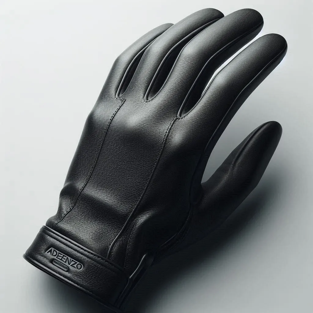 Adenzo™ Executive Leather Gloves – Full-Grain Leather, Business & Urban Style, Full Hand Smartphone Compatible
