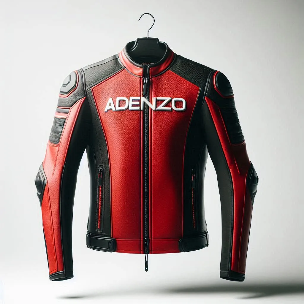 Adenzo™ Velocity-RX Leather Motorcycle Jacket – Racing Fit, Impact Padding, Reinforced Panels, High-Performance Riding Gear for Men